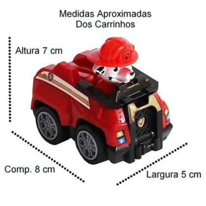Imagem de Carrinhos Patrulha Canina 9 Carros A Fricção Cachorrinhos