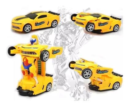 Imagem de Carro Bate E Volta Transforme Robo Racer Car Com Som E Luz A Pilha