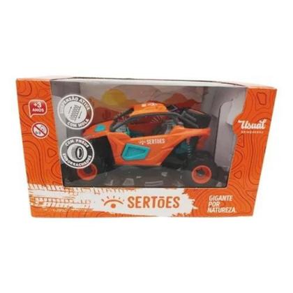 Imagem de Carro Carrinho Brinquedo Off Road Rally Quadriciclo Sertões Colorido Rodinhas C/ Mola