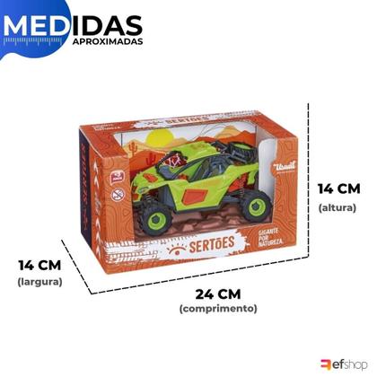 Imagem de Carro Carrinho Brinquedo Off Road Rally Quadriciclo Sertões Colorido Rodinhas C/ Mola