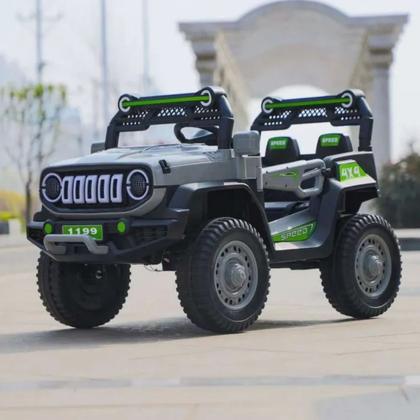 Imagem de Carro Carrinho Elétrico Infantil Passeio Mini Jipe Brinquedo Bateria Recarregável Controle Remoto