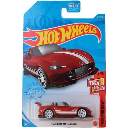 Carro Colecionavel Hot Wheels 15 Mazda MX-5 Miata Vermelho 3+