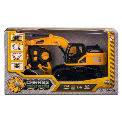 Imagem de Carro Construção Retroescavadeira de Controle Remoto com Pá Móvel Multikids