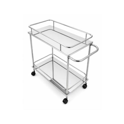 Imagem de Carro Curativo Hospitalar Inox 2 Prateleiras Com Rodízios