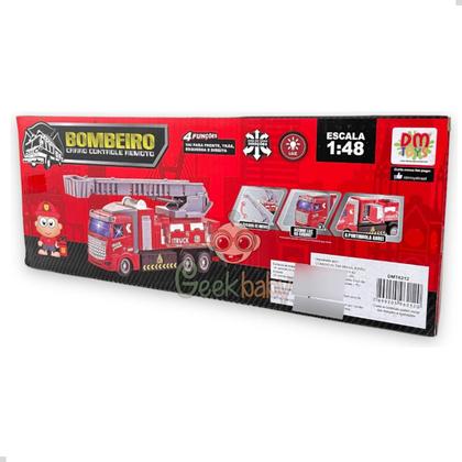 Imagem de Carro De Controle Remoto Carrinho De Bombeiro Com Luz Na Cabine