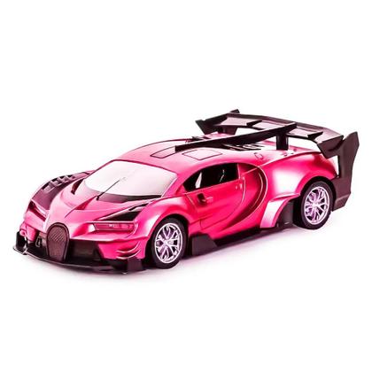 Imagem de Carro De Controle Remoto Carrinho Rápido Roxo Rosa Abre As Portas - Dm Toys