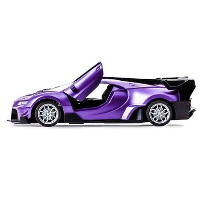 Imagem de Carro De Controle Remoto Carrinho Rápido Roxo Rosa Abre As Portas - Dm Toys