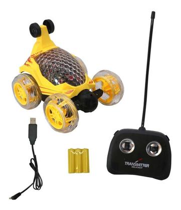 Imagem de Carro De Controle Remoto Crazy Recarregavel Amarelo - DmToys
