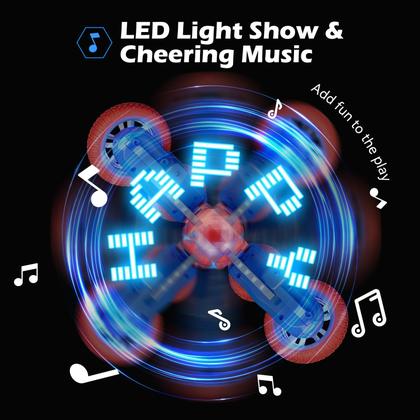 Imagem de Carro de controle remoto Detsnik, brinquedo Spider RC para meninos e meninas, crianças de 4 a 6 e 7 a 12 anos, carro acrobático com rotação 360 e dupla face, luzes LED, música, 2 baterias modulares de 40 minutos, presentes para aniversário e Natal