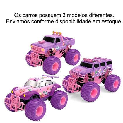 Imagem de Carro de Controle Remoto Infantil Rosa Off Road Recarregável Feminino Rally