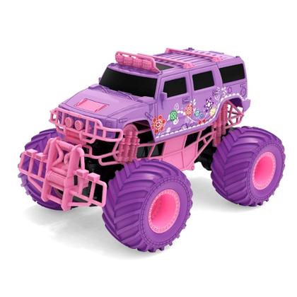 Imagem de Carro de Controle Remoto Infantil Rosa Off Road Recarregável Feminino Rally