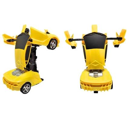 Imagem de Carro de Controle Remoto Vira Robo Corrida 3 Funçoes ART BRINK CS-224T-T Amarelo