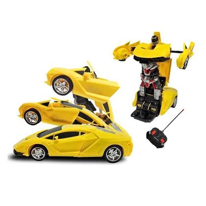 Imagem de Carro de Controle Remoto Vira Robo Corrida 3 Funçoes ART BRINK CS-224T-T Amarelo