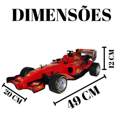 Imagem de Carro de Corrida Tipo F1 Controle Remoto Grande Cor:VERMELHO