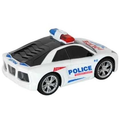 Imagem de Carro de Policia Com luzes e Som que Bate e Volta Brinquedo.