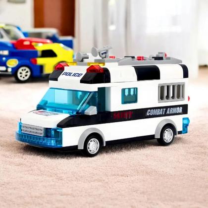 Carro de Polícia Lego para montar Brinquedo Educativo para Crianças Acima de 3 Anos - Top Kids Imagem de Carro de Polícia Lego para montar Brinquedo Educativo para Crianças Acima de 3 Anos