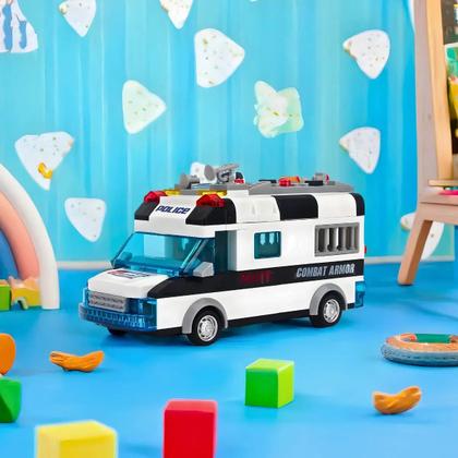 Carro de Polícia Lego para montar Brinquedo Educativo para Crianças Acima de 3 Anos - Top Kids Imagem de Carro de Polícia Lego para montar Brinquedo Educativo para Crianças Acima de 3 Anos