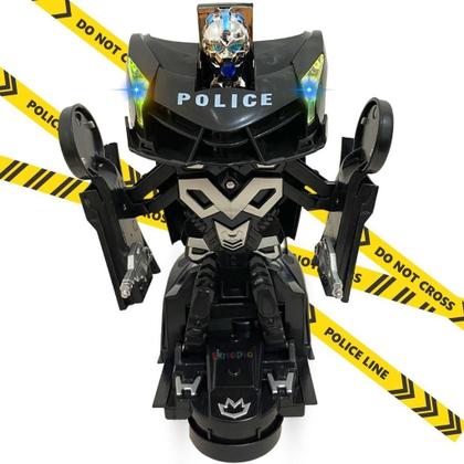 Imagem de Carro de Polícia Transformável Bate e Volta com Som e Luz