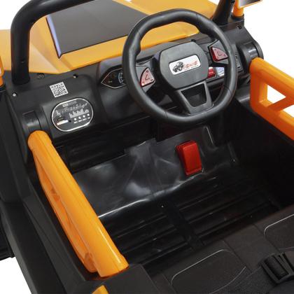 Imagem de Carro Elétrico 12V Infantil Utv Buggy Controle Som Bluetooth Usb Luzes Laranja Brinqway BW-085LR