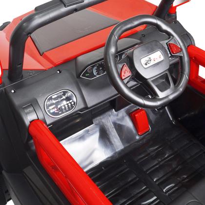 Imagem de Carro Elétrico 12V Infantil Utv Buggy Controle Som Bluetooth Usb Luzes Vermelho Brinqway BW-085VM