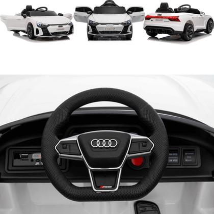 Imagem de Carro Eletrico Bandeirante Audi RS E-Tron GT 12V Branco Controle