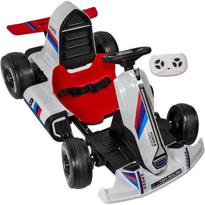 Imagem de Carro Eletrico Bandeirante Kart Speed 8 12V Branco com Controle