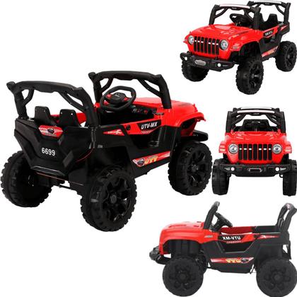 Imagem de Carro Eletrico Bang Toys Jeep Rubicon UTV MX 12V CR Vermelho