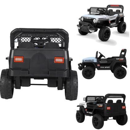 Imagem de Carro Eletrico Bang Toys Jipe Adventure Branco 12V Controle