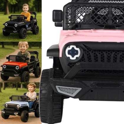 Imagem de Carro Eletrico Bang Toys Jipe Adventure Rosa 12V Controle Remoto