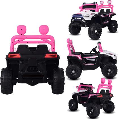 Imagem de Carro Eletrico Bang Toys Jipe Sparkle Safari Rosa 12V Controle