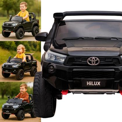 Imagem de Carro Eletrico Bang Toys JipeToyota Hilux Preto 12V Controle