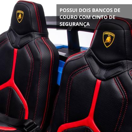 Imagem de Carro Elétrico Infantil 24V Lamborghini Aventador até 100kg Gigante Vermelho Importway Bw235