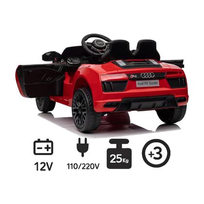 Imagem de Carro Elétrico Infantil Audi R8 12v Controle Remoto Vermelho
