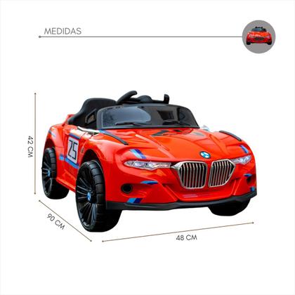 Imagem de Carro Elétrico Infantil Bateria 12V Controle Remoto Música