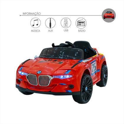 Imagem de Carro Elétrico Infantil Bateria 12V Controle Remoto Música