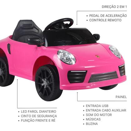 Imagem de Carro Elétrico Infantil Conversível Carrinho Passeio