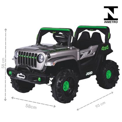 Imagem de Carro Elétrico Infantil Jipe Bateria 12v Controle Remoto Música e Luz de Led