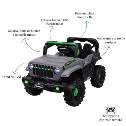 Imagem de Carro Elétrico Infantil Jipe OffRoad 12V Com Controle Remoto Zippy Toys