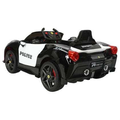Imagem de Carro Eletrico Infantil Passeio 12V Polícia Luz E Som Motor