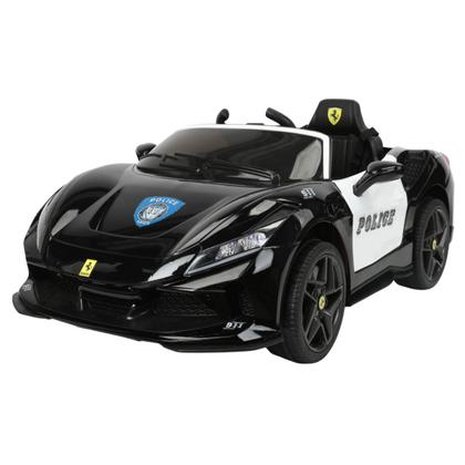 Imagem de Carro Eletrico Infantil Passeio 12V Polícia Luz E Som Motor