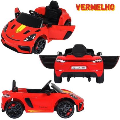 Imagem de Carro Elétrico Infantil Porsche Spyder 718RS PX 12V Vermelho BEL