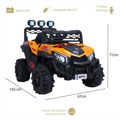 Imagem de Carro Elétrico Infantil Super Jipe Controle Remoto Bivolt
