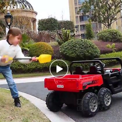 Imagem de Carro Eletrico Infantil Trator 4x4 12v 2 Lugares com Caçamba C Remoto