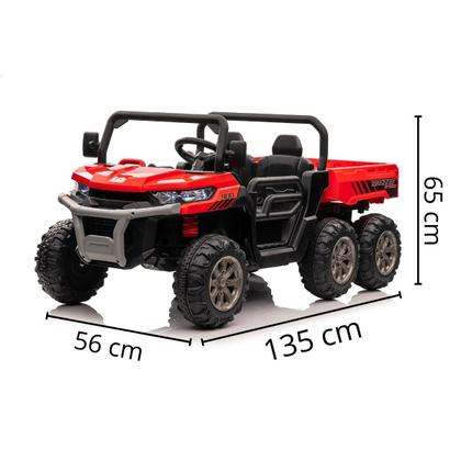 Imagem de Carro Eletrico Infantil Trator 4x4 12v 2 Lugares com Caçamba C Remoto