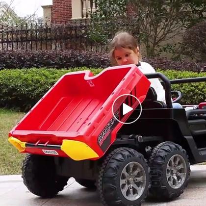 Imagem de Carro Eletrico Infantil Trator 4x4 12v 2 Lugares com Caçamba C Remoto