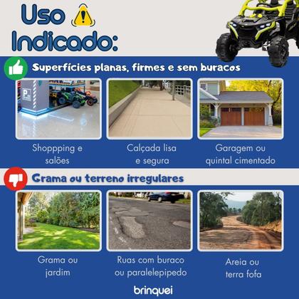 Imagem de Carro Elétrico Jipe UTV Max Som Luz de Led Controle Remoto 12 volts