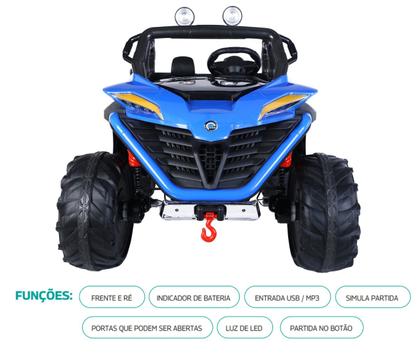 Imagem de Carro Elétrico Quadriciclo Infantil Jipe 4x4 A Bateria 12v