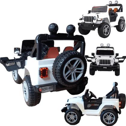 Imagem de Carro Eletrico Shiny Toys Jipe Rubicon 12V com Controle Branco