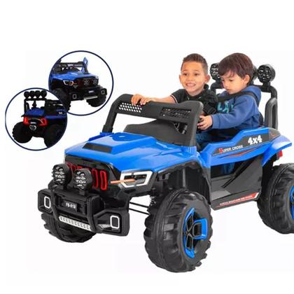 Carro Elétrico Super Cross Com Controle 4x4 Azul 12v Zippy - Zippy
