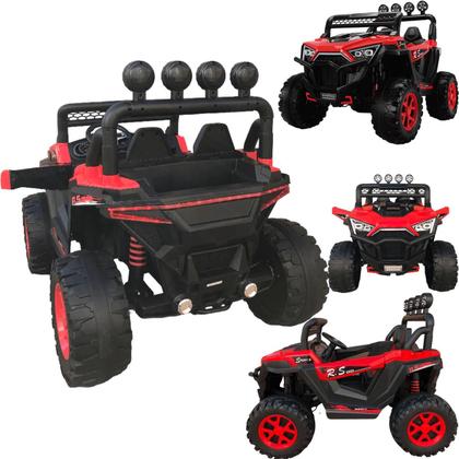 Imagem de Carro Eletrico Zippy Toys Jipe UTV RS1000 12V Controle Vermelho